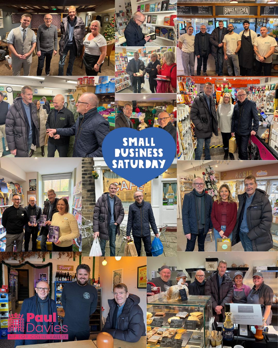 Paul Davies MP and Lee Child back small businesses across the Colne Valley Constituency this Small Business&nbsp;Weekend